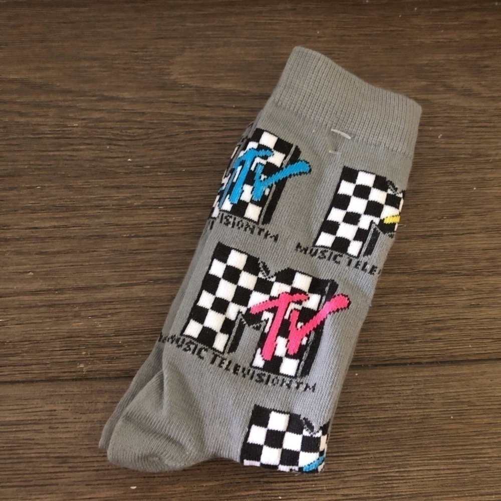 Music Television novelty men’s crew socks